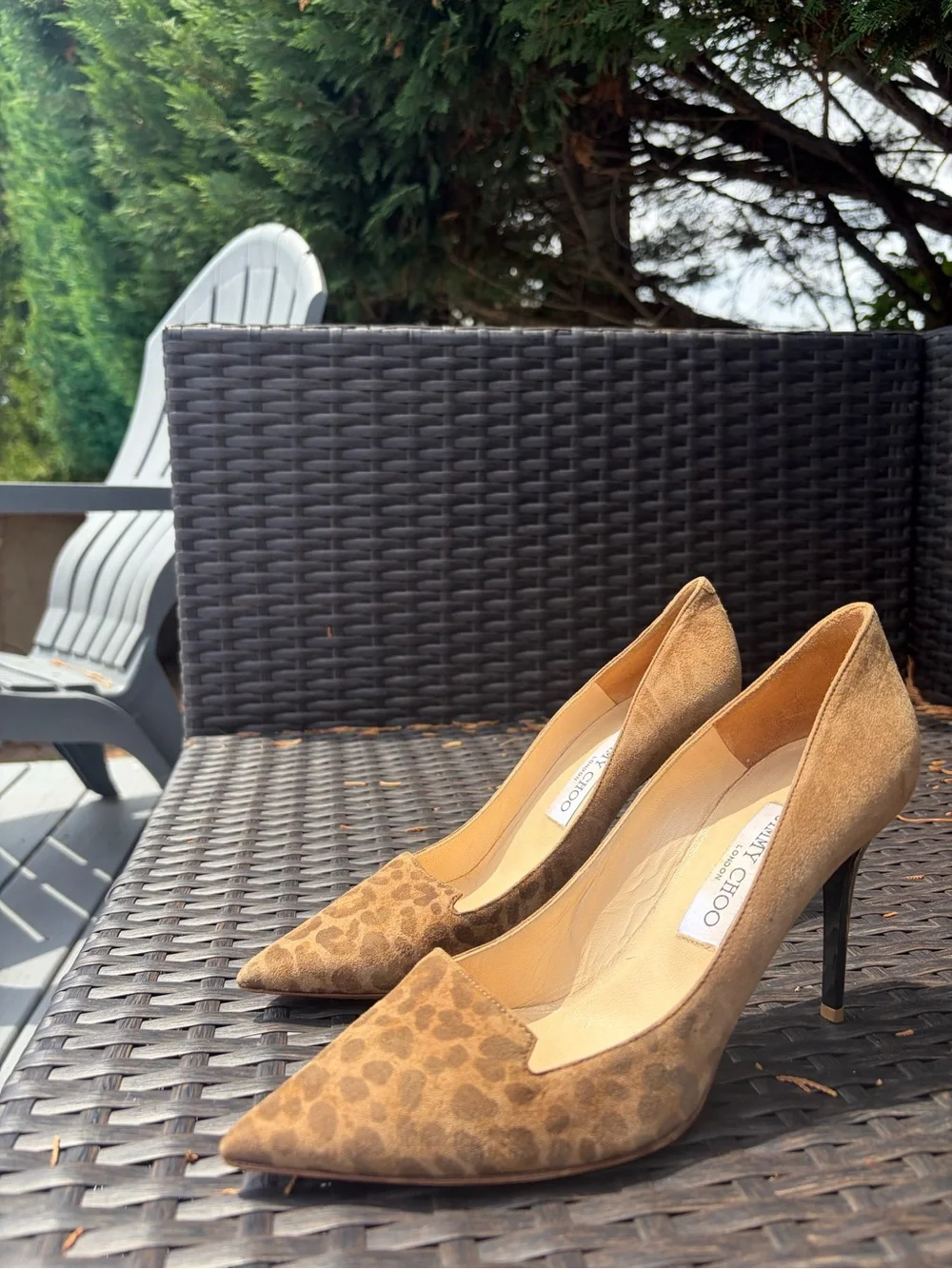 Jimmy Choo Leopard-Print Pointed Toe Pumps - Brown